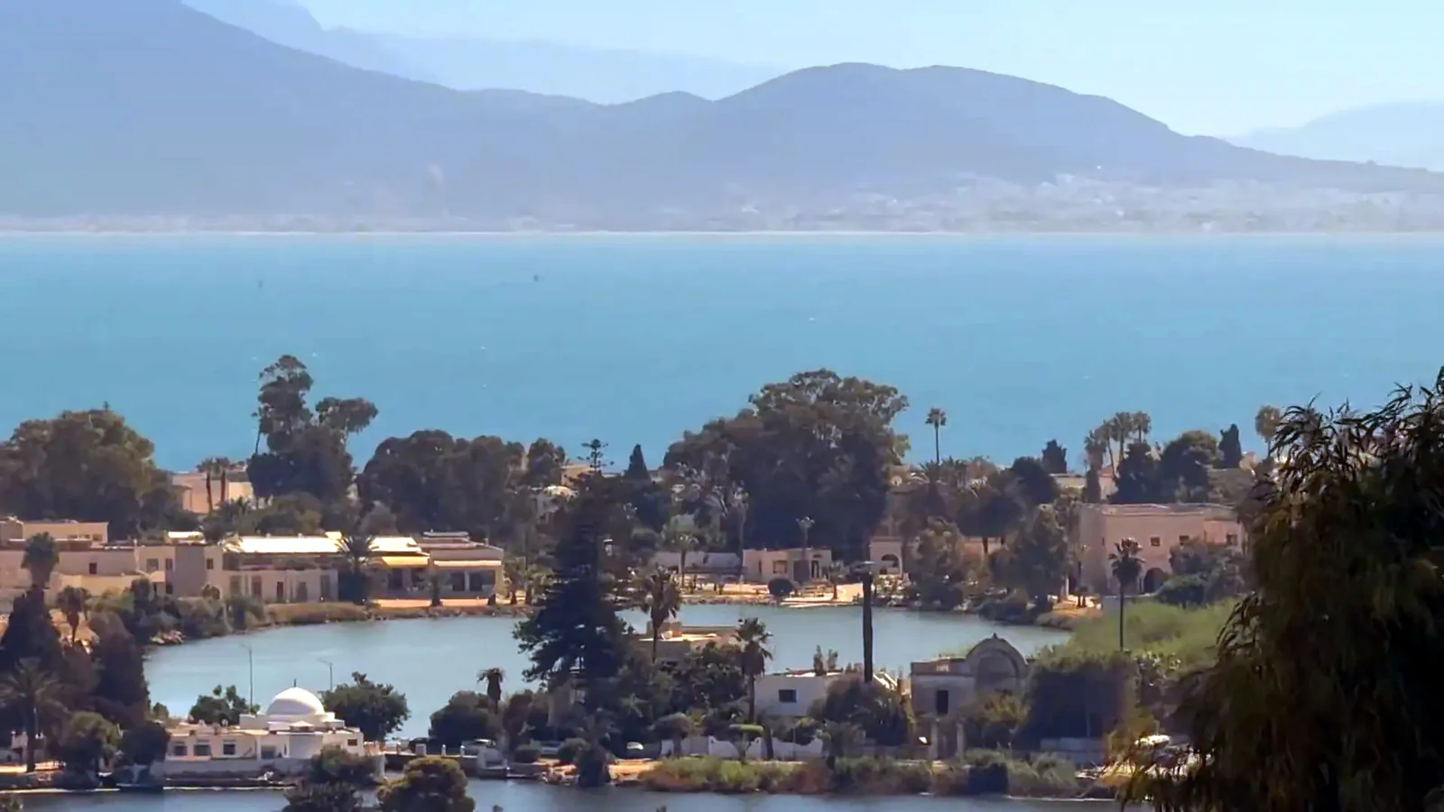 The Punic port and the bay of Carthage, seen from Villa Didon